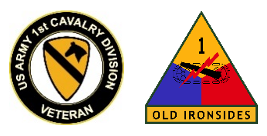 1st Cavalry Division patch & 1st Armored Division patch